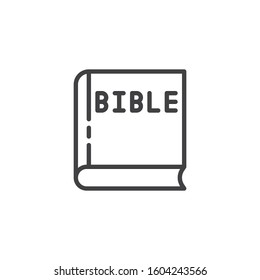 Holy bible line icon. linear style sign for mobile concept and web design. Bible book outline vector icon. Symbol, logo illustration. Vector graphics