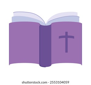 holy bible open isolated design