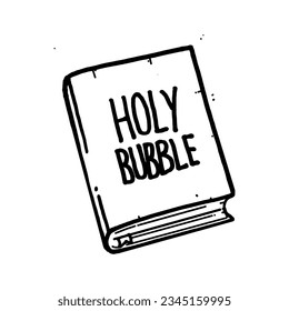 Holy bible parody doodle hand drawing