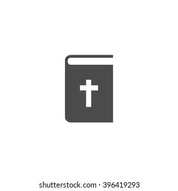 Holy bible. Vector icon grey
