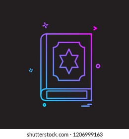 Holy book icon design vector