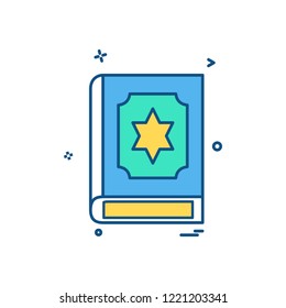 Holy book icon design vector