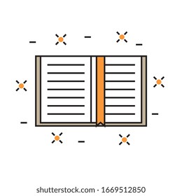 holy book icon outline. vector illustration
