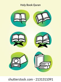 holy book quran icon vector 