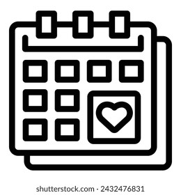 Holy calendar icon outline vector. Scripture catholic. Mass priest holy