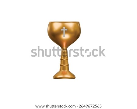 holy chalice icon 3d illustration render
