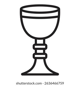 Holy chalice icon Thin line illustration