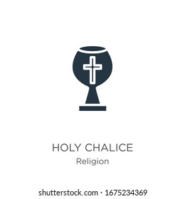 Holy chalice icon vector. Trendy flat holy chalice icon from religion collection isolated on white background. Vector illustration can be used for web and mobile graphic design, logo, eps10