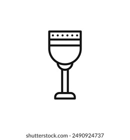 Símbolo del logotipo del cáliz santo contorno de Vector