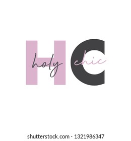 HOLY CHIC Girl slogan t-shirt. Modern trendy print for girls. fashion wear