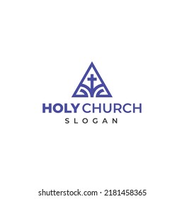 Holy church logo design, vector and illustration