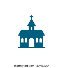 Holy church. Vector icon blue
