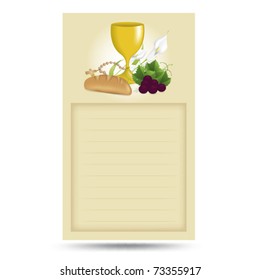 Holy communion card in vector art