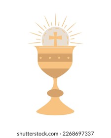 holy communion chalice icon isolated