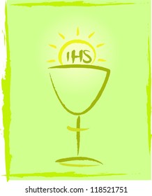 holy communion - green background