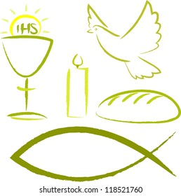 holy communion - religious symbols