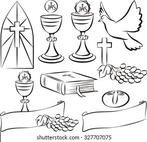 Holy Communion - Vector Symbols