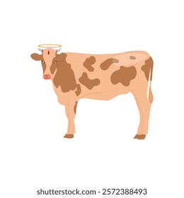 Holy Cow, Indian Symbol Vector Illustration