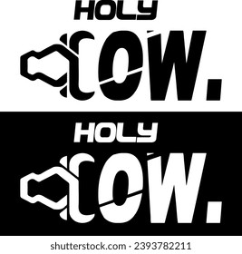 Holy Cow Logo Vector Off-white background