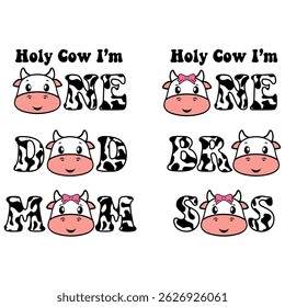 Holy Cow I'm One family design set