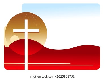  Holy cross – background, template, banner – vector illustration