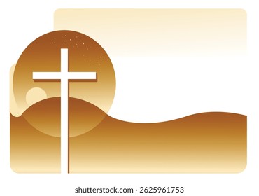  Holy cross – background, template, banner – vector illustration