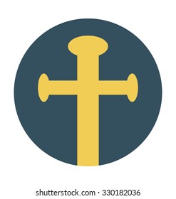 
Holy Cross Colored Vector Icon
