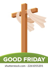 Ein heiliges Kreuz, Karfreitag Das christliche Kreuz und die "Heilige Woche" mit Illustrationen über Jesus Christus.