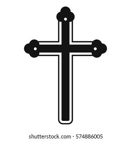 Holy cross icon. Simple illustration of holy cross vector icon for web