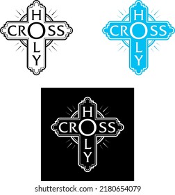 Holy Cross sign - decorative image of christian religious symbol.