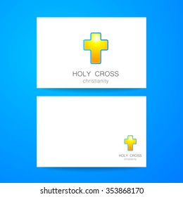 Holy Cross - the sign pattern design. The idea for the logo of the church, religious organizations, associations and others.