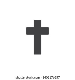 Holy cross vector icon. filled flat sign for mobile concept and web design. Сatholic Religion Cross glyph icon. Symbol, logo illustration. Vector graphics