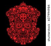 Holy Death, Day of the Dead, mexican, sugar skull, vintage design t shirts