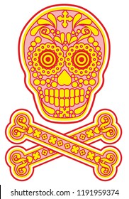 Holy Death, Day of the Dead, mexican sugar skull, vintage design t shirts