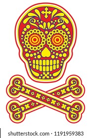 Holy Death, Day of the Dead, mexican sugar skull, vintage design t shirts