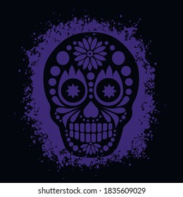 Holy Death, Day of the Dead, mexican sugar skull, grunge vintage design t shirts