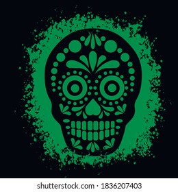 Holy Death, Day of the Dead, mexican sugar skull, grunge vintage design t shirts