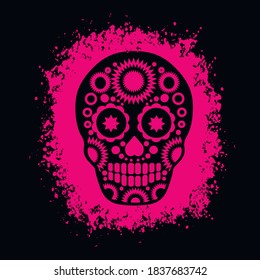 Holy Death, Day of the Dead, mexican sugar skull, grunge vintage design t shirts