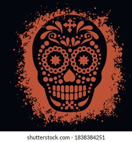 Holy Death, Day of the Dead, mexican sugar skull, grunge vintage design t shirts