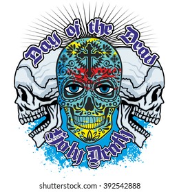 Holy Death, Day of the Dead, mexican sugar skull
