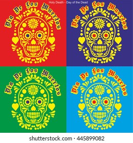 Holy Death, Day of the Dead, mexican sugar skull, grunge.vintage design t-shirts