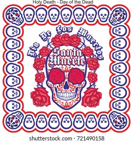 Holy Death, Day of the Dead, mexican sugar, design t shirts