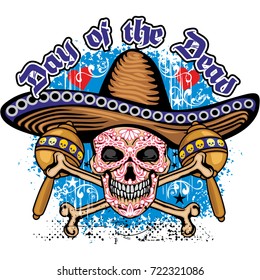 Holy Death, Day of the Dead, mexican sugar skull vintage design t shirts