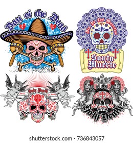 Holy Death, Day of the Dead, mexican sugar, vintage design t shirts