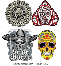 Holy Death, Day of the Dead, mexican sugar, vintage design t shirts