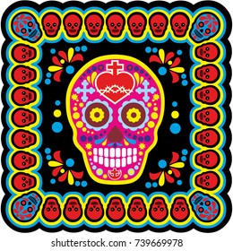 Holy Death, Day of the Dead, mexican sugar skull, vintage design t shirts
