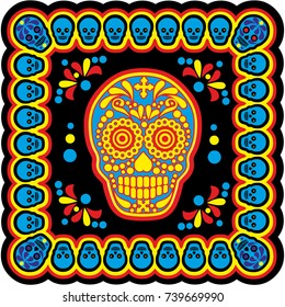 Holy Death, Day of the Dead, mexican sugar skull, vintage design t shirts