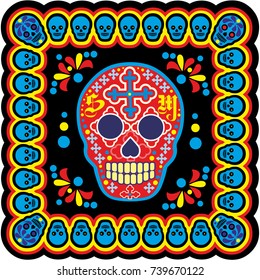 Holy Death, Day of the Dead, mexican sugar skull, vintage design t shirts