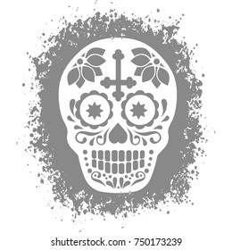 Holy Death, Day of the Dead, mexican sugar skull,grunge vintage design t shirts