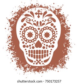 Holy Death, Day of the Dead, mexican sugar skull,grunge vintage design t shirts
